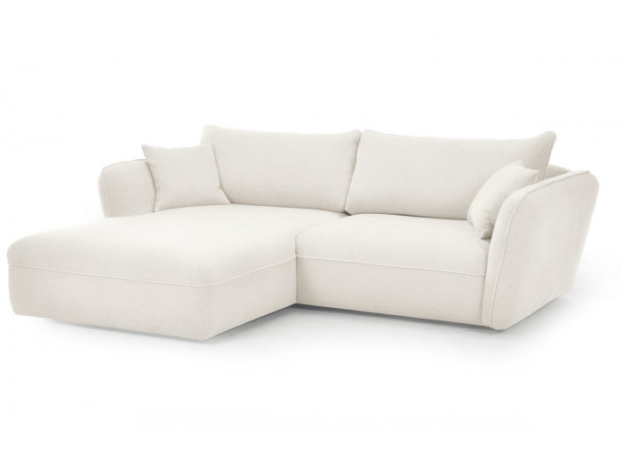 Canapé d'angle fixe LUIGI tissu texturé