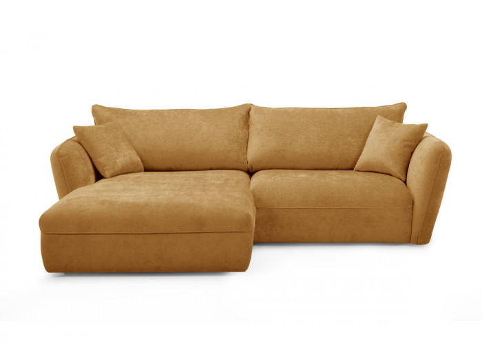 Canapé d'angle fixe LUIGI tissu texturé
