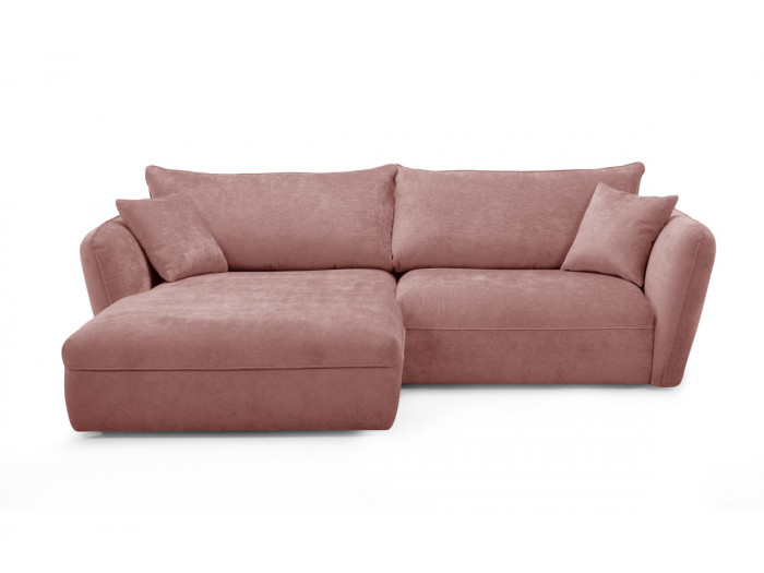 Canapé d'angle fixe LUIGI tissu texturé