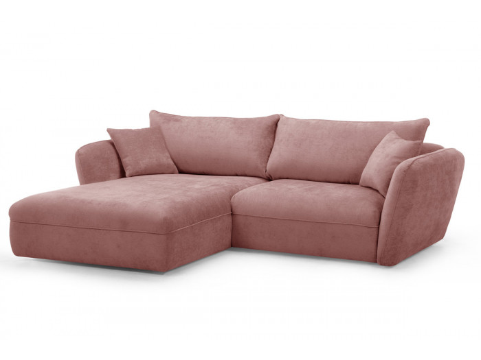 Canapé d'angle fixe LUIGI tissu texturé