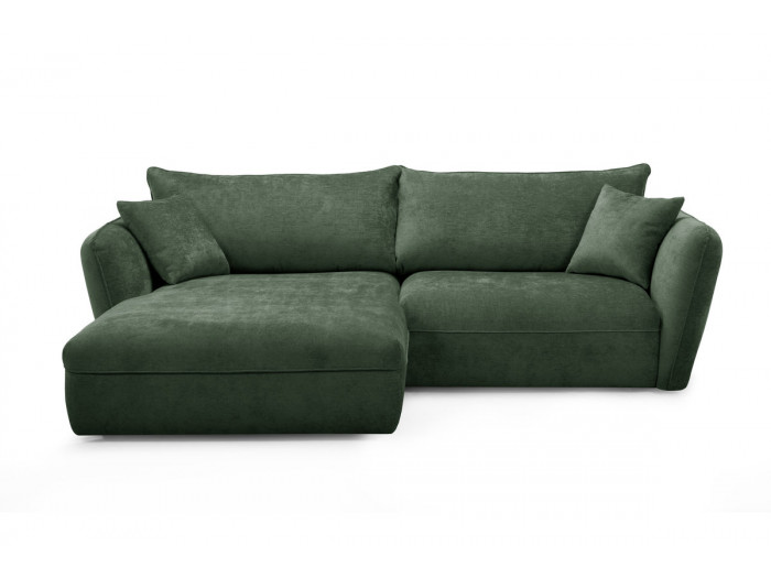 Canapé d'angle fixe LUIGI tissu texturé
