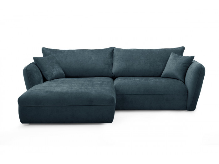 Canapé d'angle fixe LUIGI tissu texturé