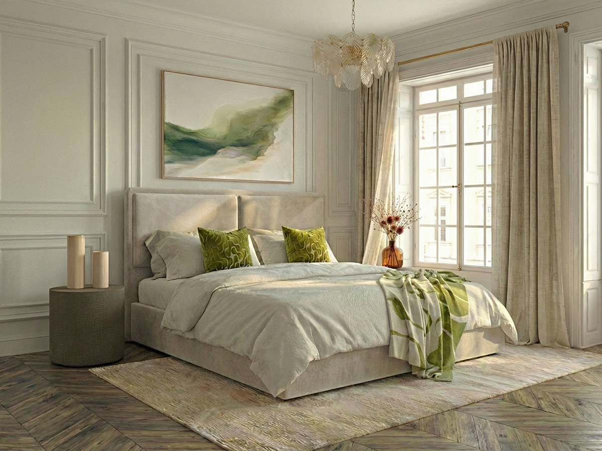 MARA opbergbed in gestructureerde stof