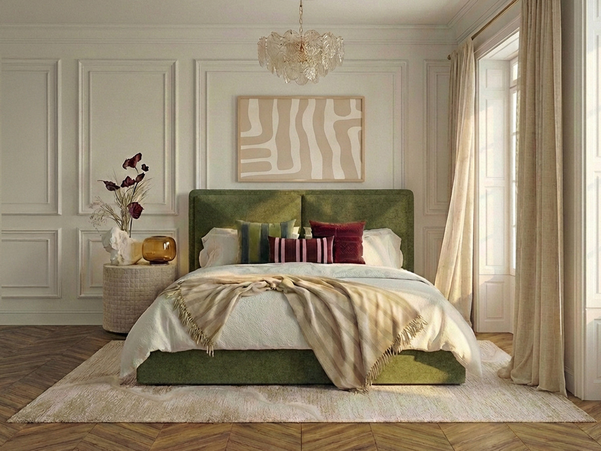 MARA opbergbed in gestructureerde stof