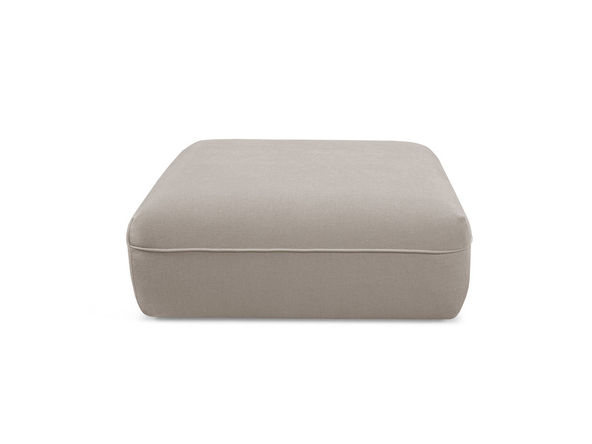 Pouf LUIGI en tissu lisse