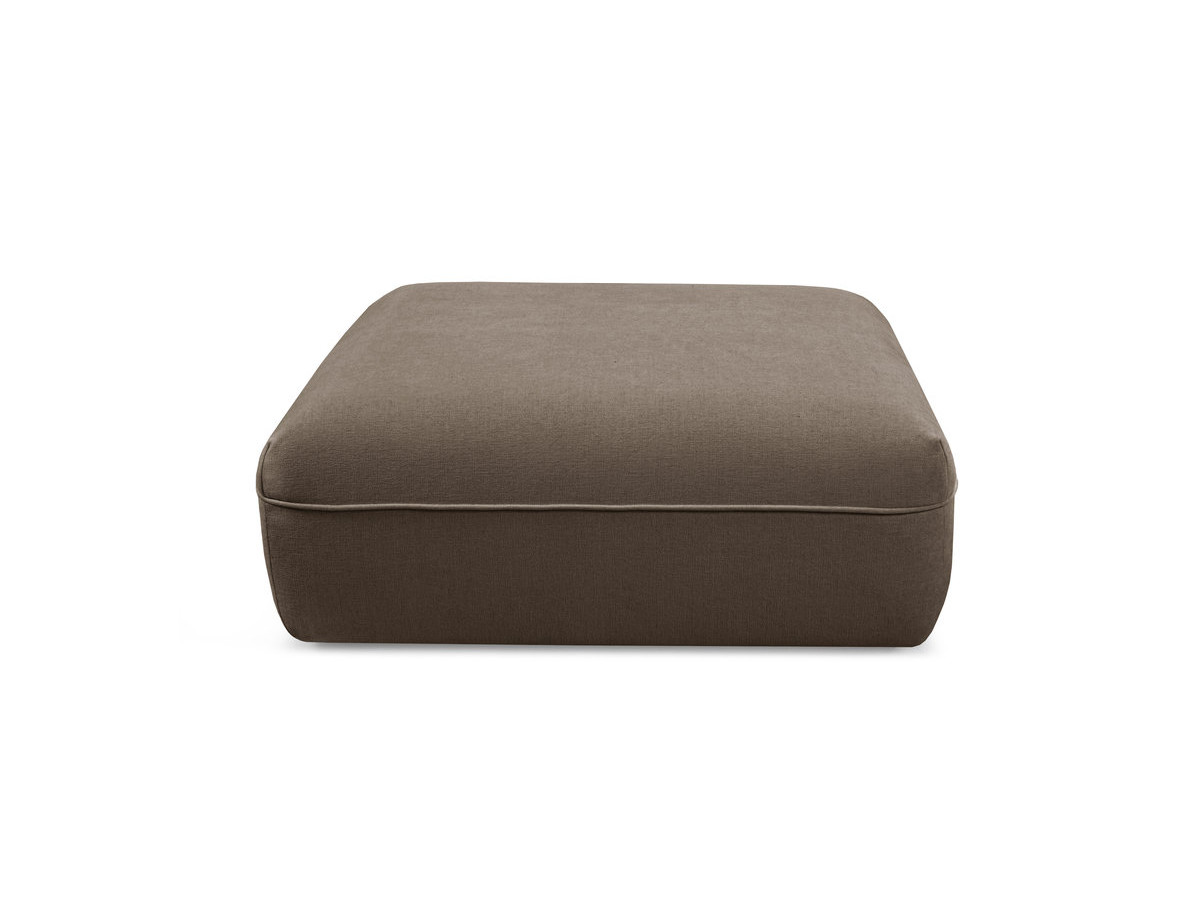 Pouf LUIGI en lisse taupe — vue 6