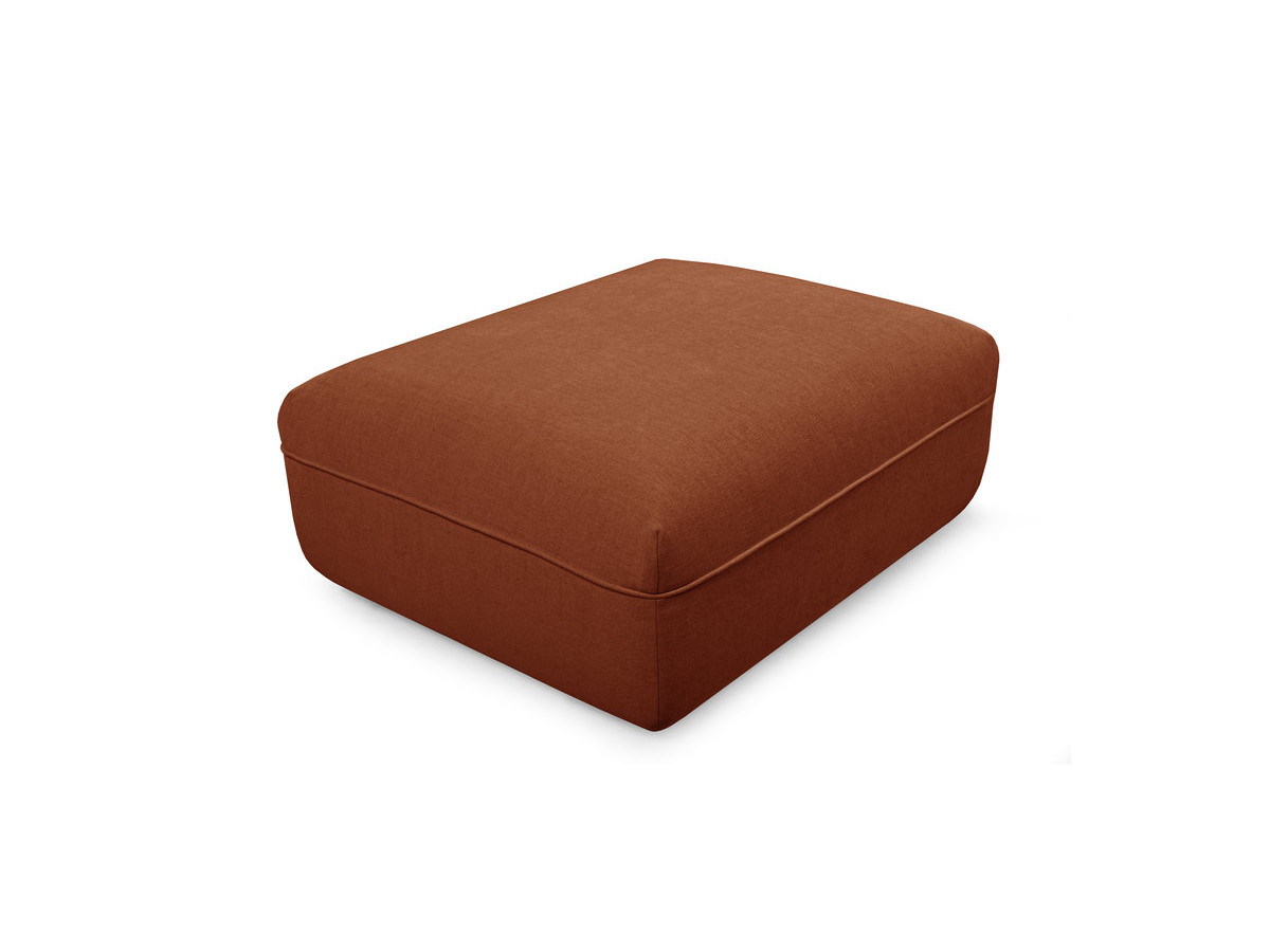 Pouf LUIGI en tissu lisse