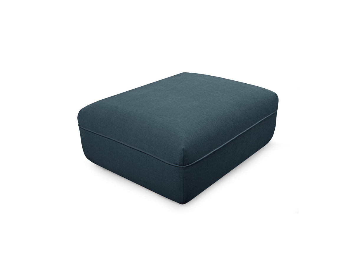 Pouf LUIGI en tissu lisse