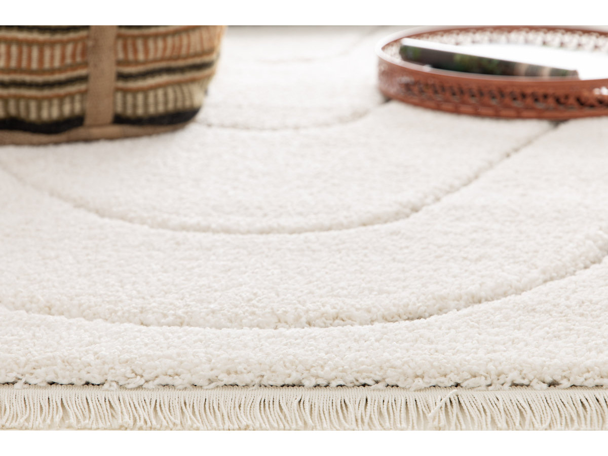 Tapis poils longs MELINE motif graphique