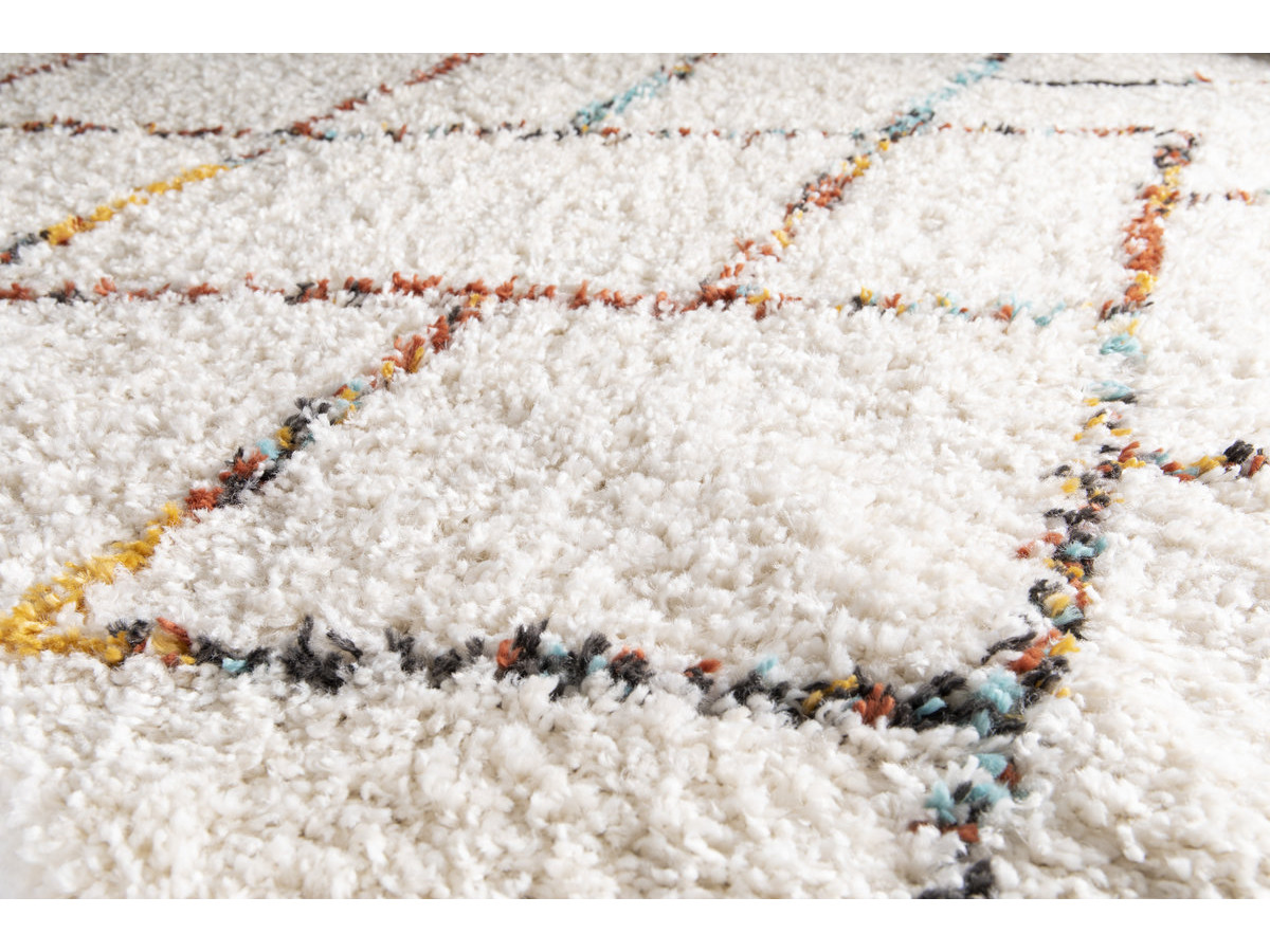 Tapis poils longs SIRA motif graphique