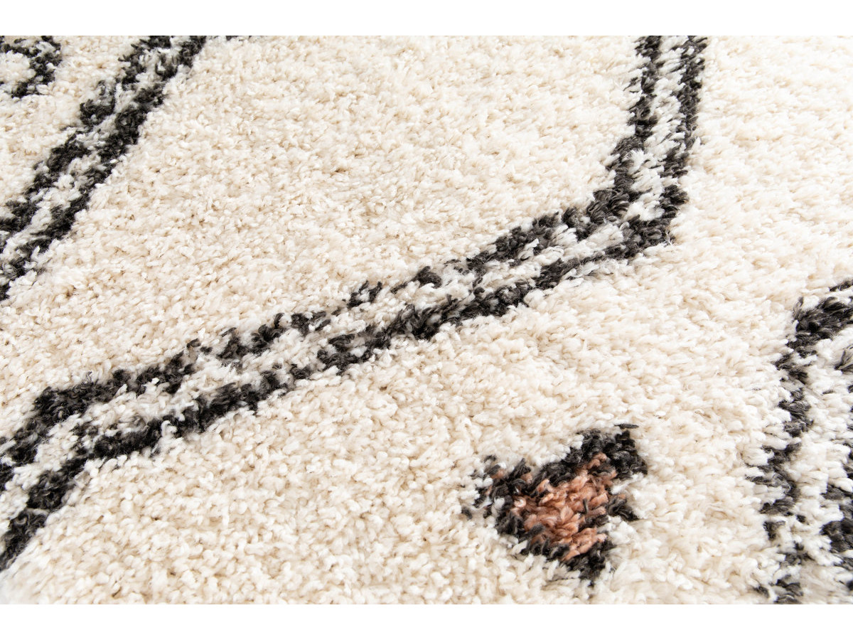 Tapis poils longs NALY motif graphique