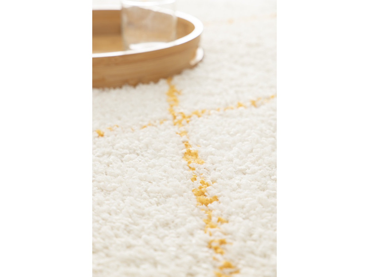 Tapis poils longs KADEM motif graphique