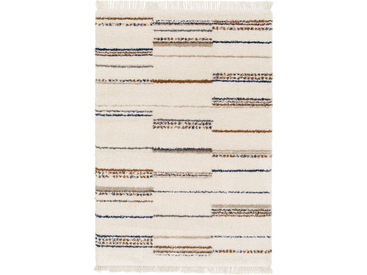 Tapis poils longs BEDEN motif graphique