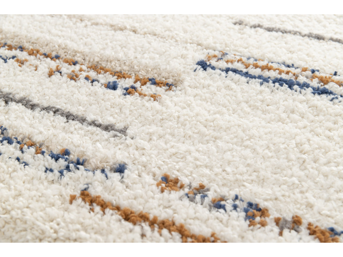 Tapis poils longs BEDEN motif graphique