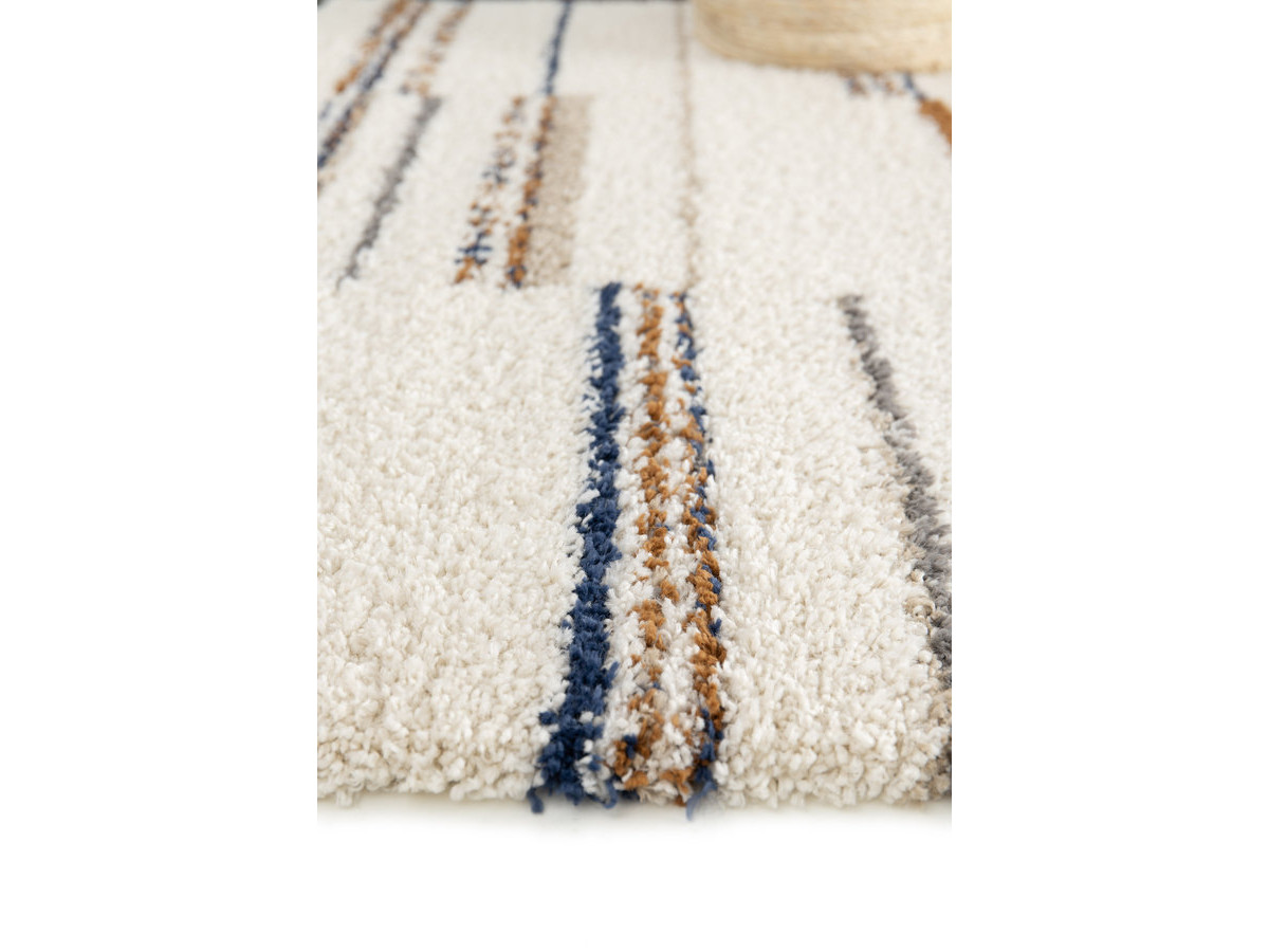 Tapis poils longs BEDEN motif graphique