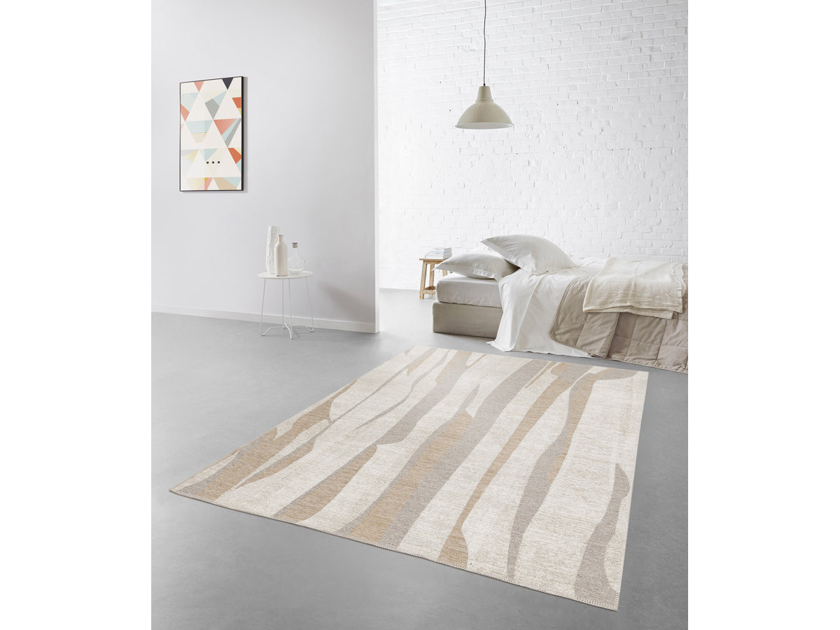 Tapis poils ras FLOW motif graphique