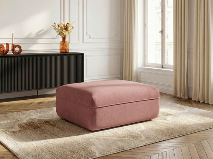 Pouf LUIGI en tissu texturé