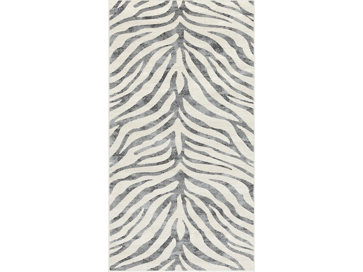 Tapis de couloir poils ras ZORA motif zèbre