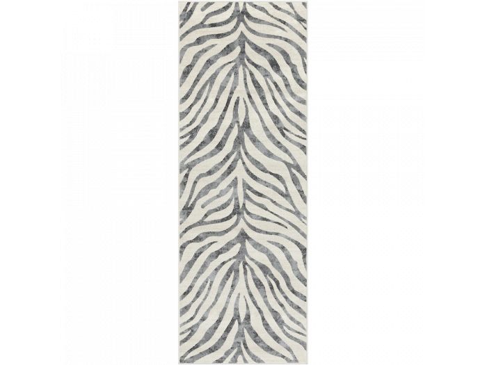 Tapis de couloir poils ras ZORA motif zèbre