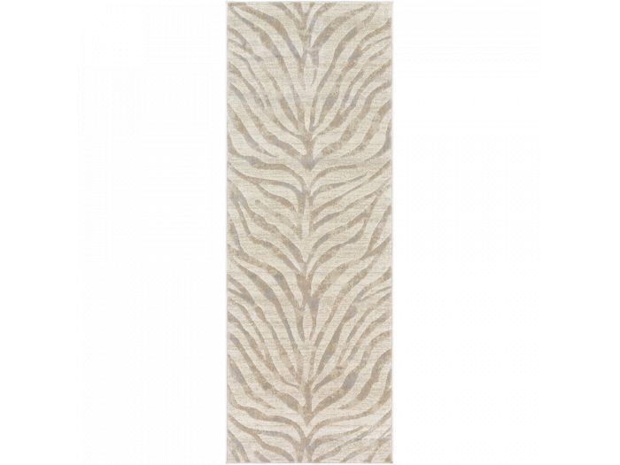 Tapis de couloir poils ras ZORA motif zèbre