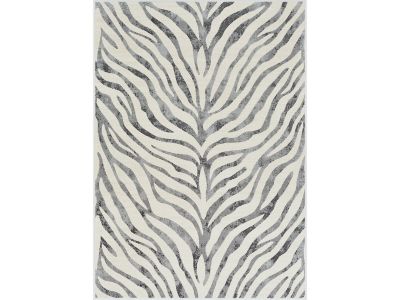Tapis poils ras ZORA motif zèbre