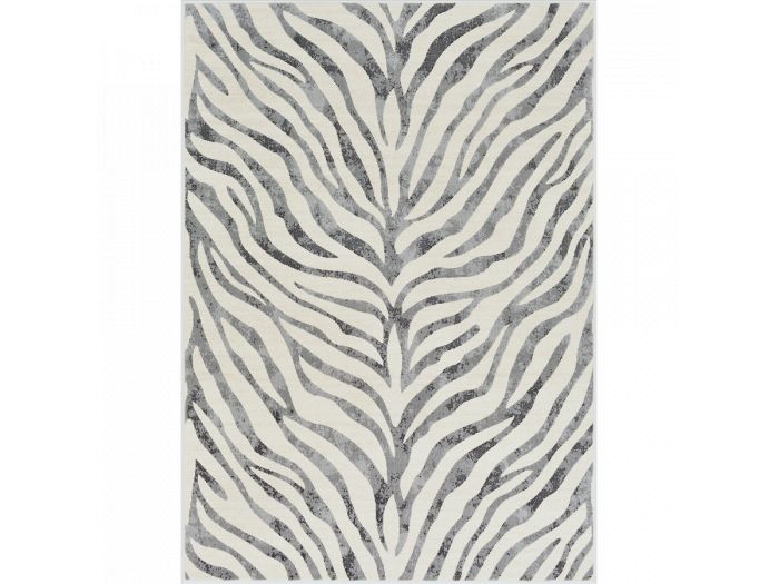 Tapis poils ras ZORA motif zèbre
