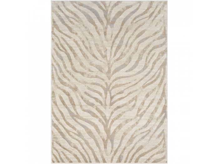 Tapis poils ras ZORA motif zèbre