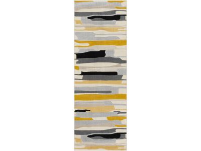 Tapis de couloir poils ras NAEL motif abstrait