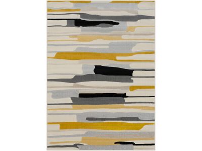 Tapis poils ras NAEL motif abstrait