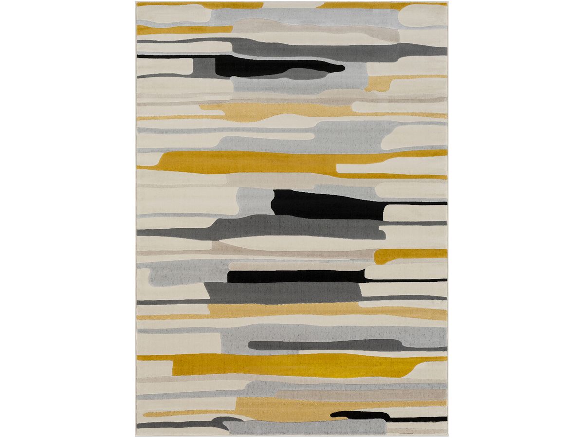 Tapis poils ras NAEL motif abstrait