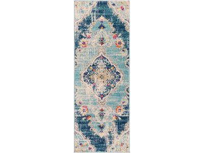 Tapis de couloir poils ras RUMI motif oriental