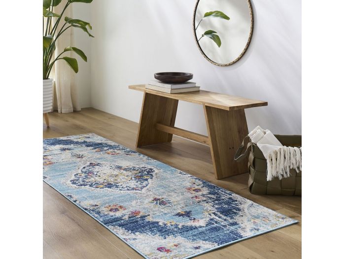 Tapis de couloir poils ras RUMI motif oriental