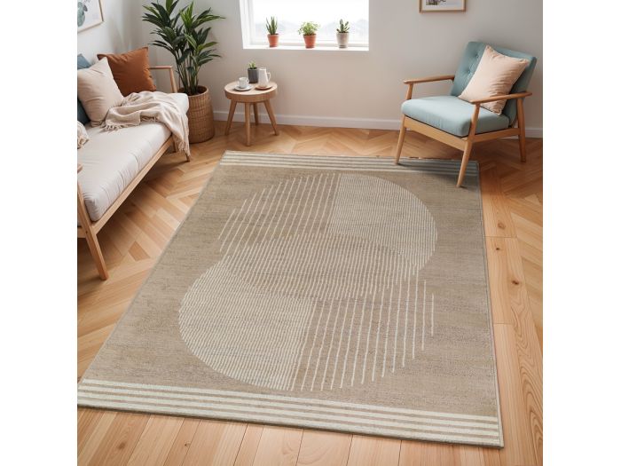 Tapis poils ras SENO motif graphique