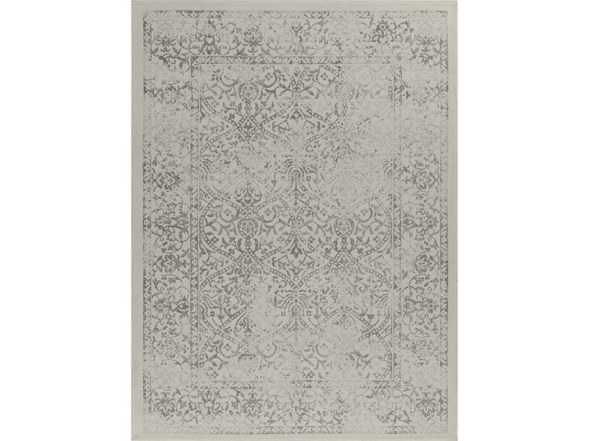 Tapis poils ras HAVEL motif abstrait gris — vue 3