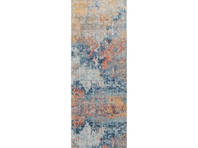 Tapis de couloir poils ras DONA motif abstrait