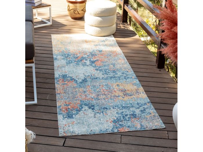 Tapis de couloir poils ras DONA motif abstrait