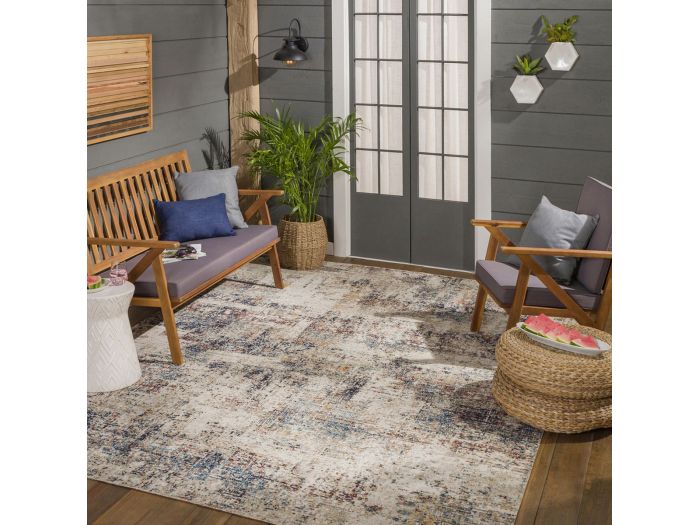 Tapis poils ras MILLY motif abstrait