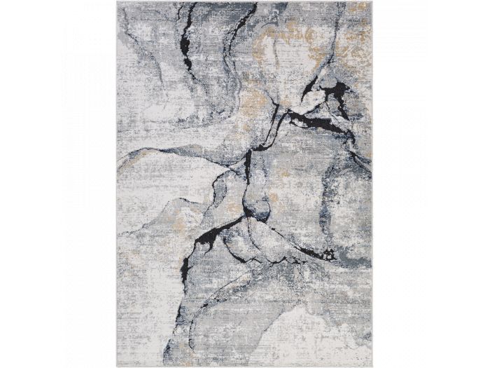 Tapis poils ras ALDA motif abstrait