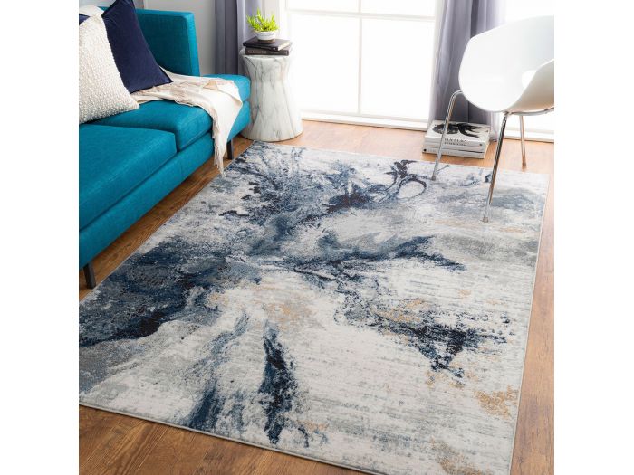 Tapis poils ras ORION motif abstrait