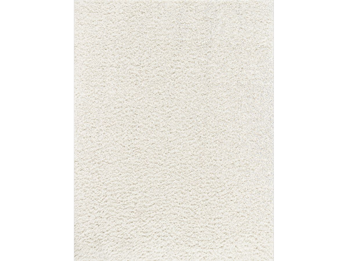 Tapis poils longs DULY uni blanc — vue 3