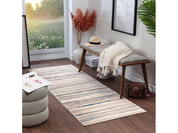 Tapis de couloir poils ras SARIK motif abstrait