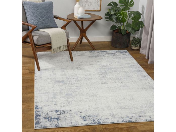 Tapis poils ras LERA motif vintage