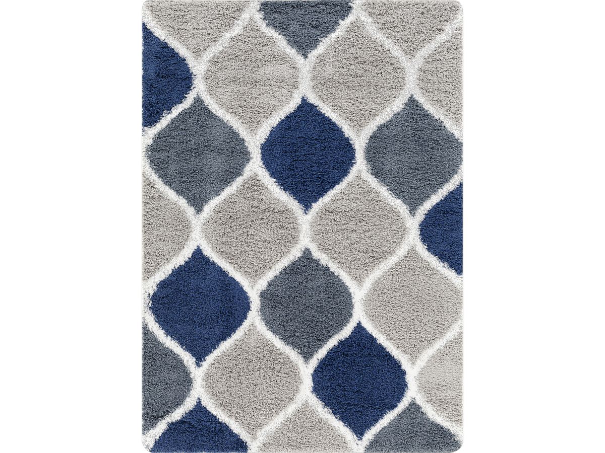 Tapis poils longs VADIA motif abstrait