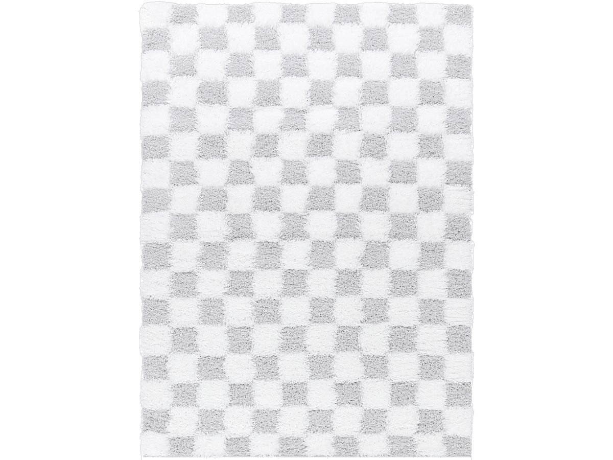 Tapis poils longs RIMA motif damier