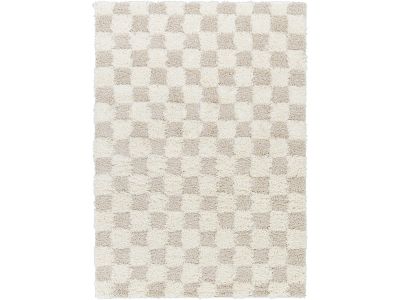 Tapis poils longs RIMA motif damier