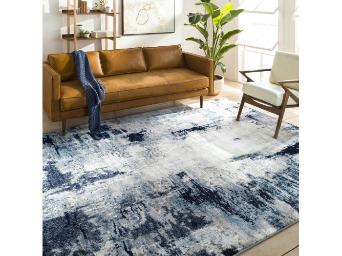 Tapis poils ras AMNA motif abstrait