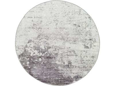 Tapis rond poils ras ELSIE motif abstrait