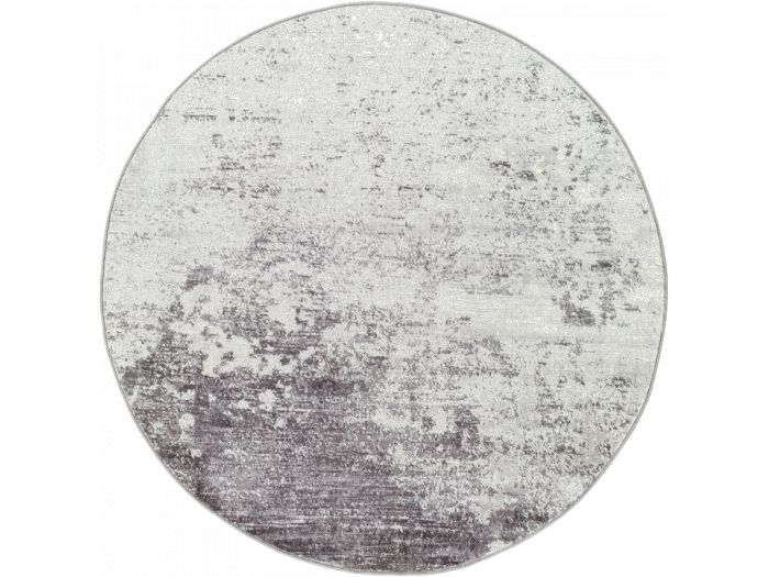 Tapis rond poils ras ELSIE motif abstrait