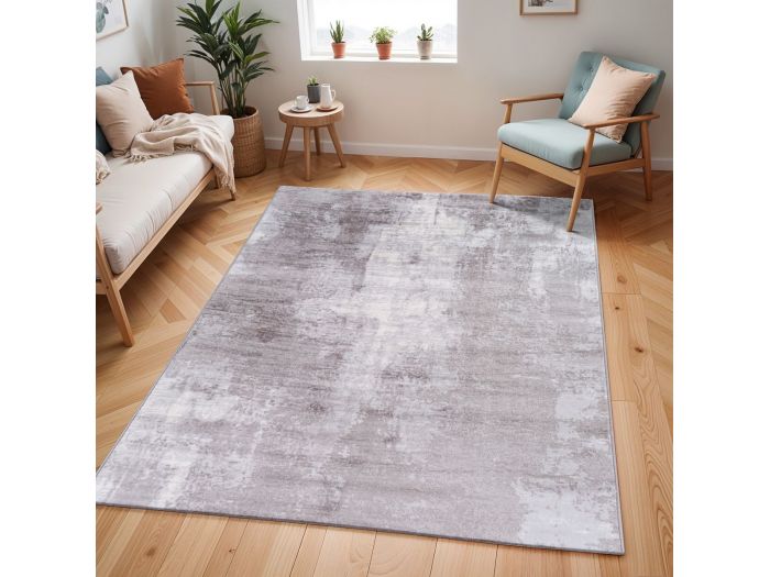 Tapis poils ras MONNA motif abstrait