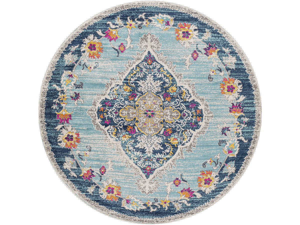 Tapis poils ras RUMI motif oriental